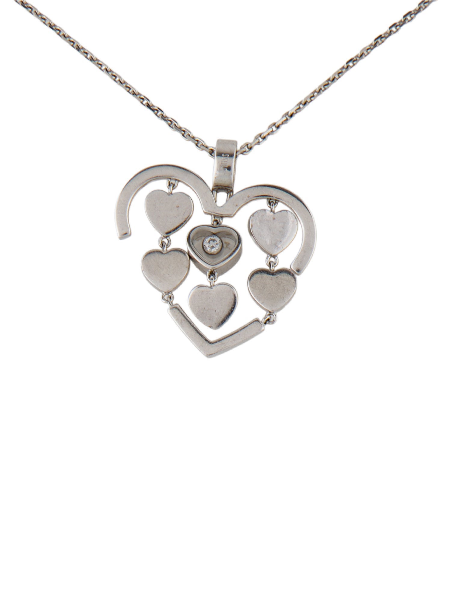 Chopard 18K Diamond Happy Amor Heart Pendant Necklace