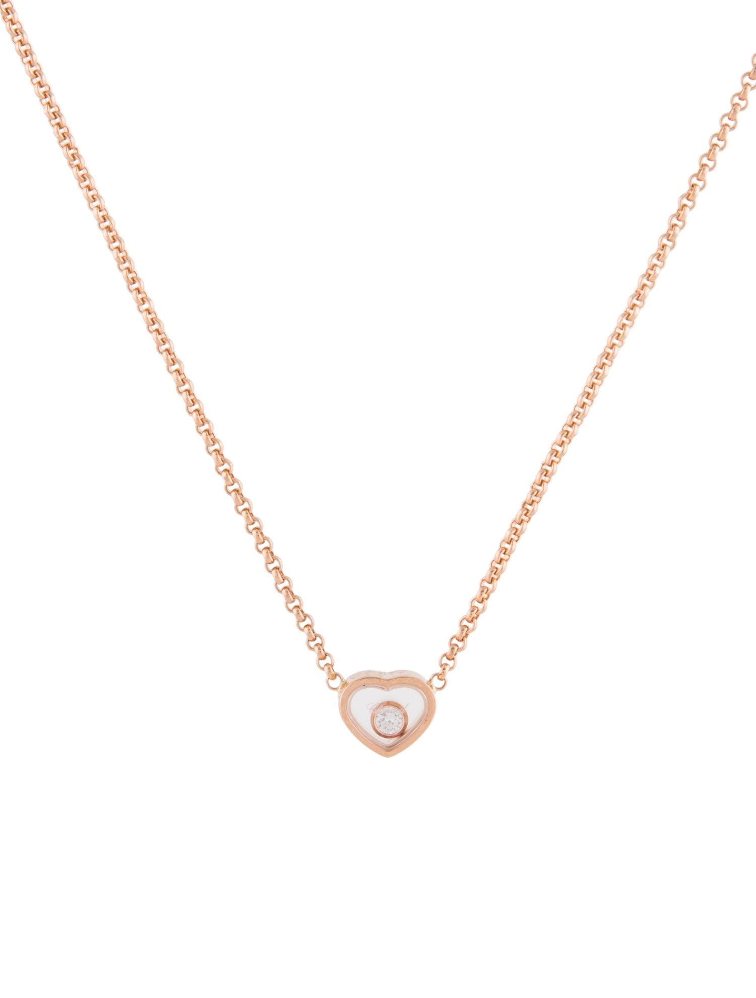 Chopard 18K Diamond 'My Happy Hearts' Pendant Necklace