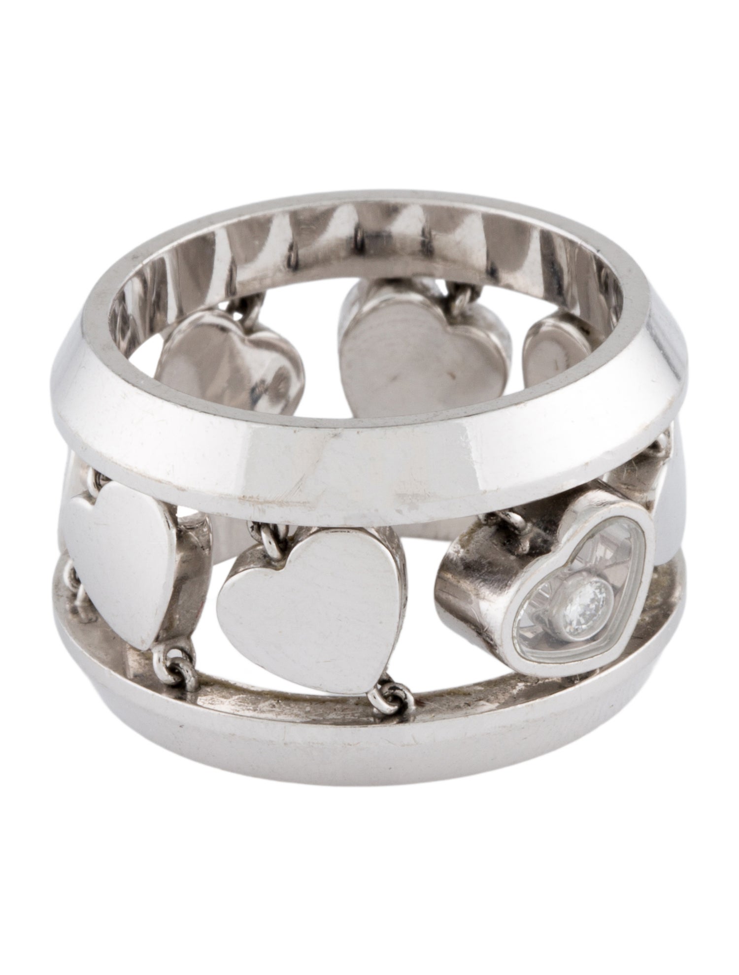 Chopard 18K Diamond Happy Hearts Band Ring