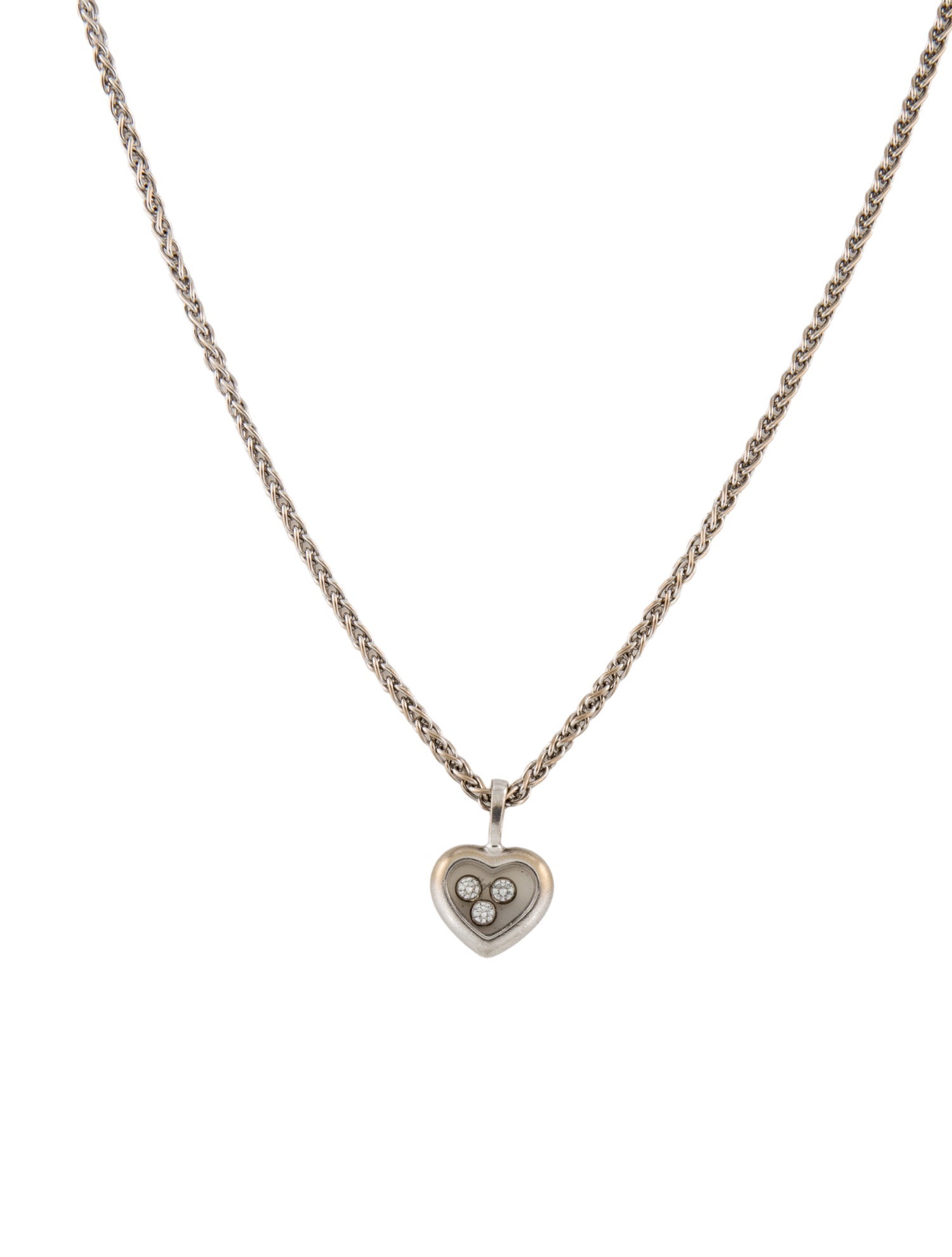 Chopard 18K Happy Diamonds Icon Heart Pendant Necklace