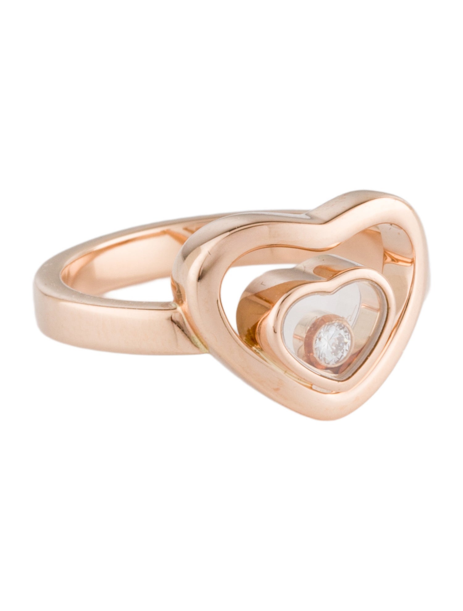 Chopard 18K Diamond Happy Hearts Mini Cocktail Ring