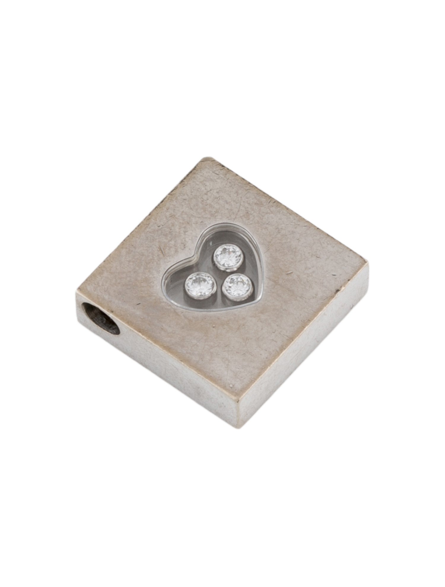 Chopard 18K Diamond Heart Square Pendant