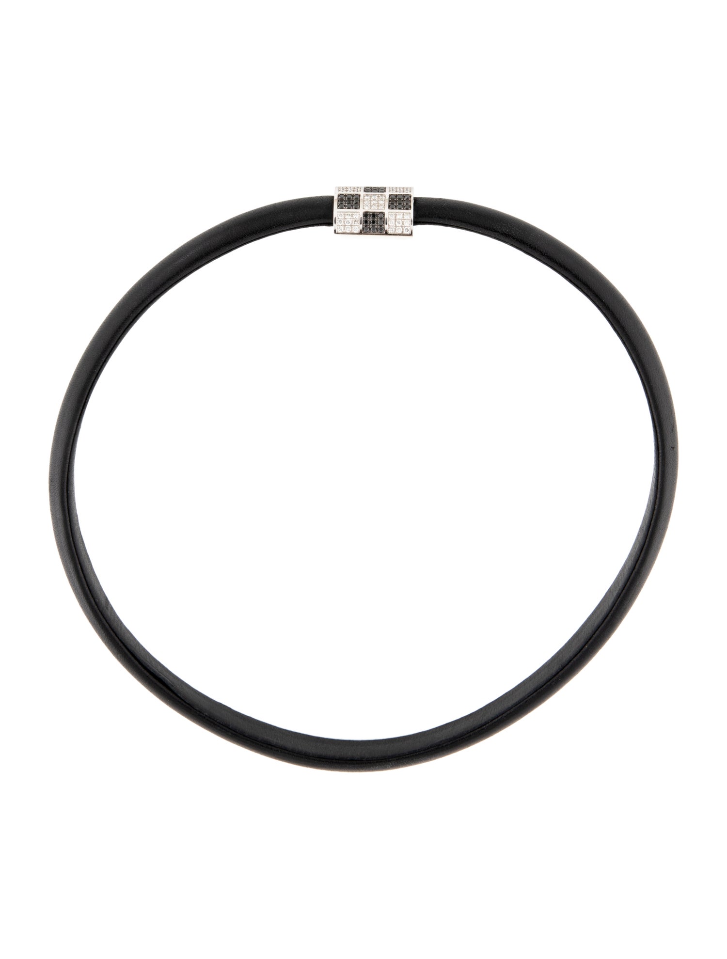Chopard 18K Diamond & Leather Collar Necklace
