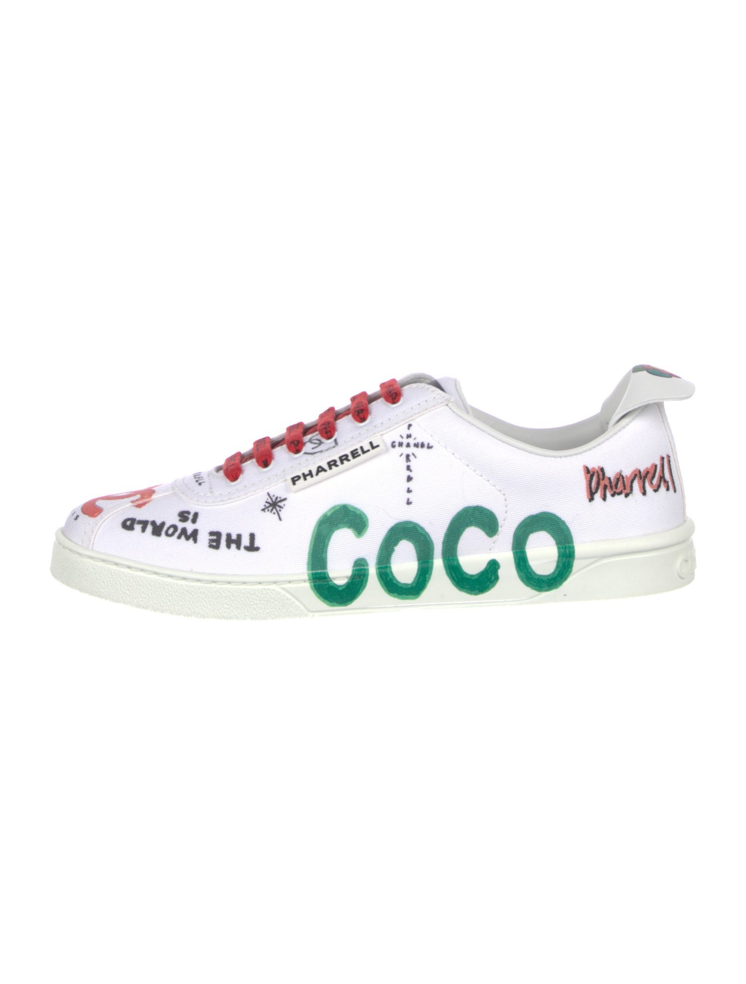 Chanel Pharrell Interlocking CC Logo Canvas Sneakers