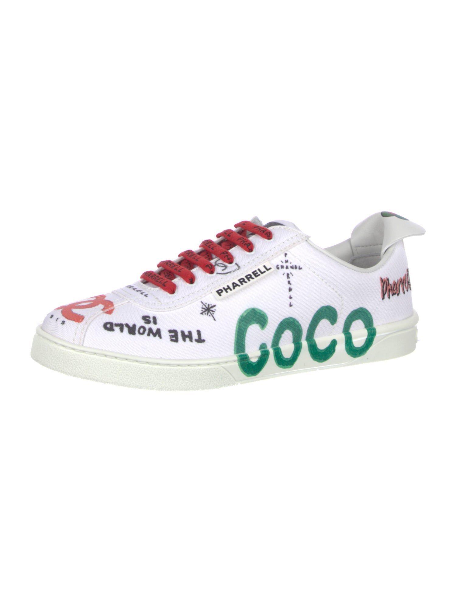 Chanel Pharrell Interlocking CC Logo Canvas Sneakers