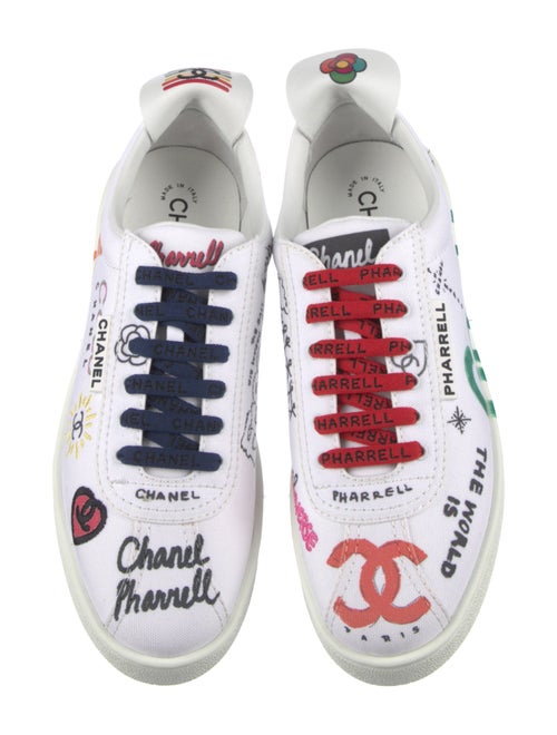 Chanel Pharrell Interlocking CC Logo Canvas Sneakers