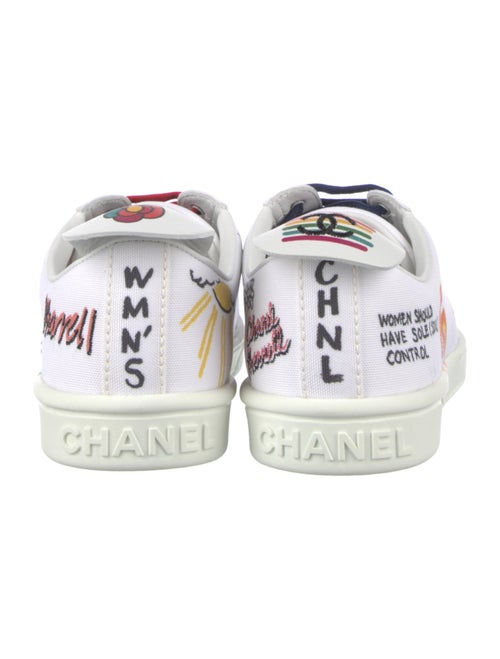 Chanel Pharrell Interlocking CC Logo Canvas Sneakers