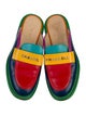 Chanel Pharrell Leather Colorblock Pattern Mules