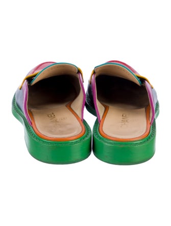 Chanel Pharrell Leather Colorblock Pattern Mules