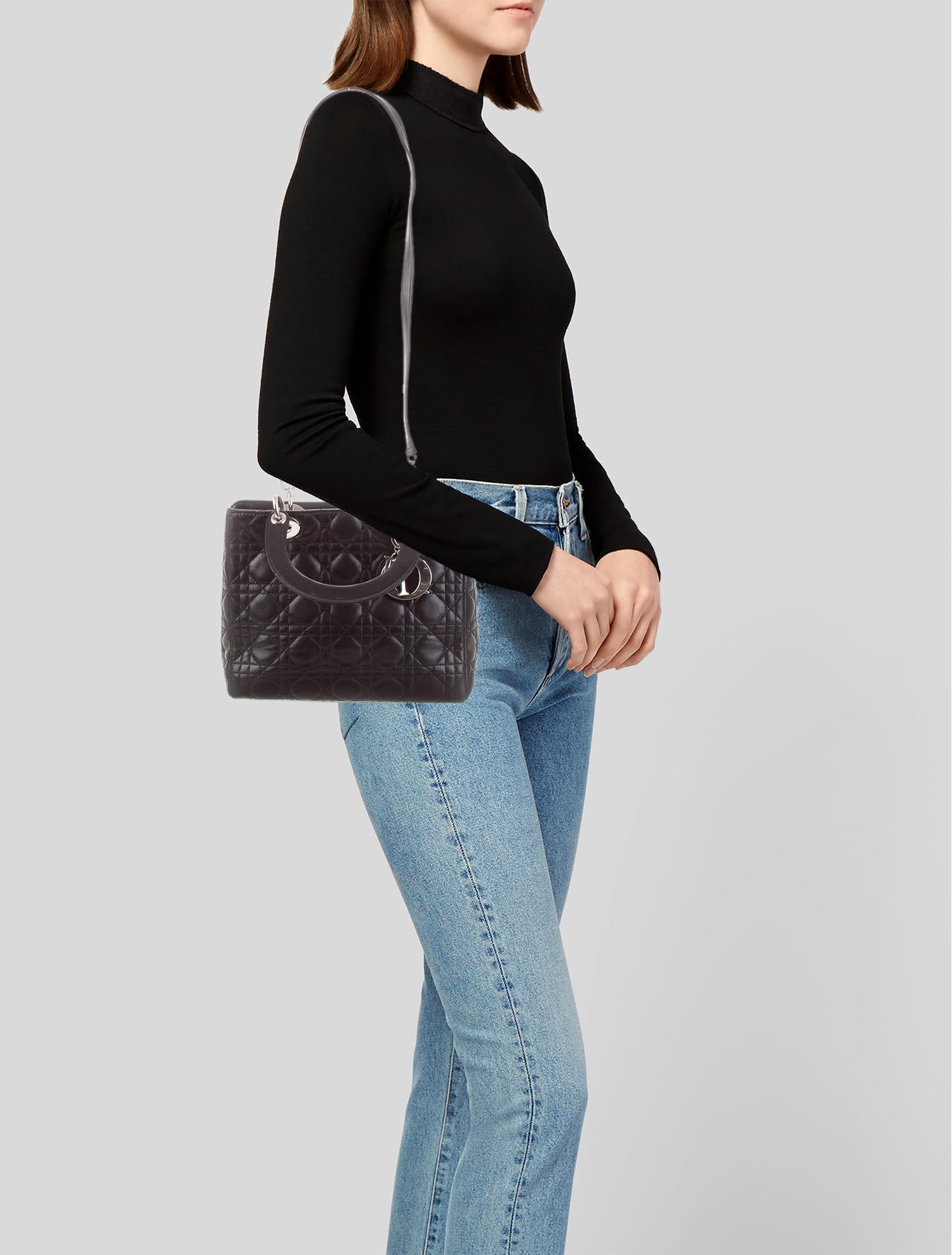 Christian Dior Medium Leather Lady Dior Bag