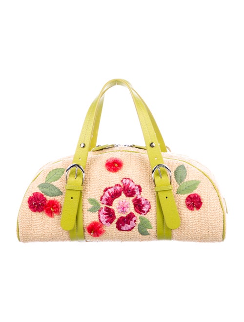 christian dior straw purse