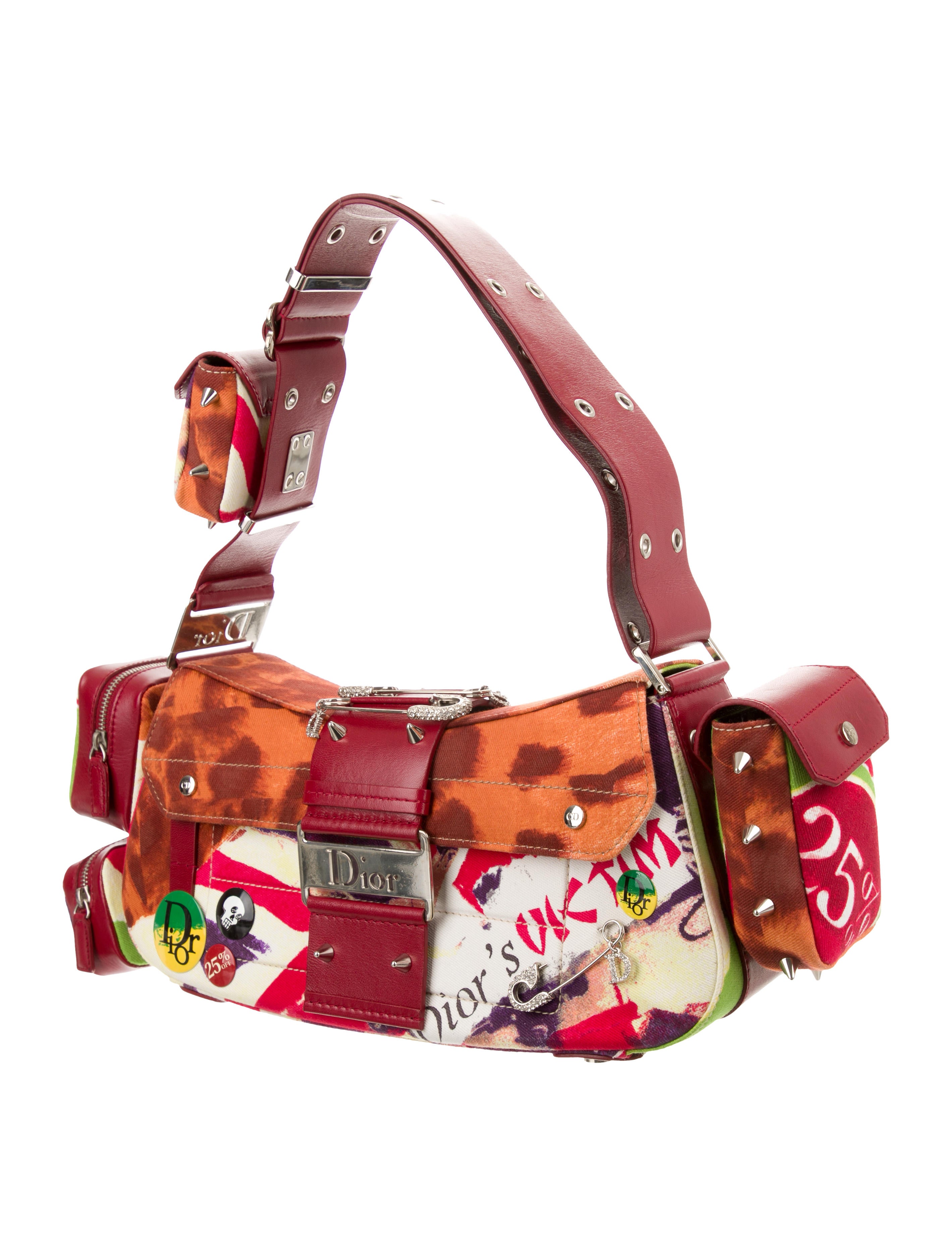 Christian Dior Street Chic Columbus Bag Le Victim - Red Handle