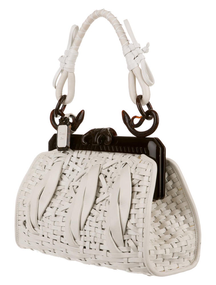 Christian Dior Samourai 1947 Bag - White Handle Bags, Handbags