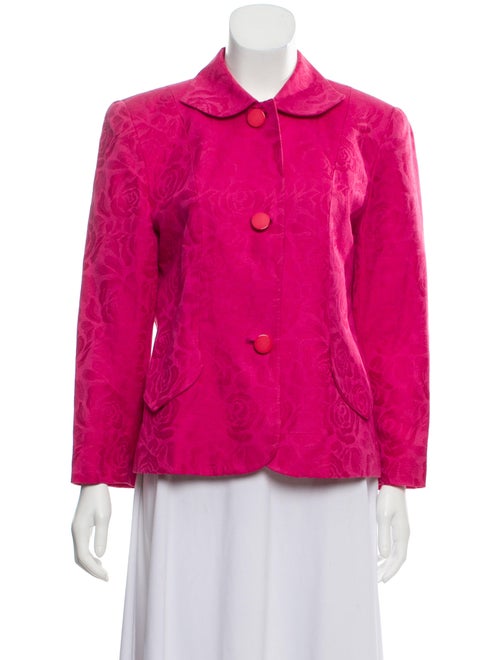 Christian Dior Linen Blend Jacquard Blazer Fuchsia