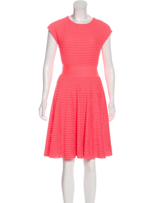 Christian Dior Textured Knit Dress Neon