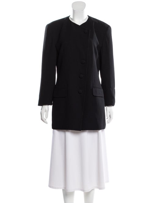 Christian Dior Collarless Casual Blazer Black