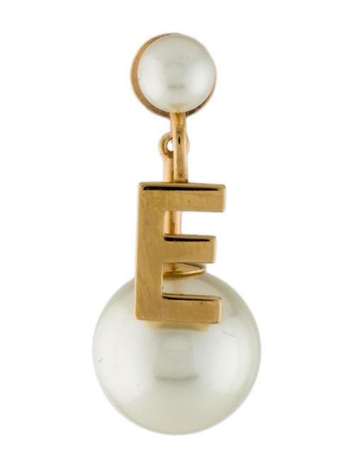Christian Dior Faux Pearl ABCDior Tribale letter E Single Earring