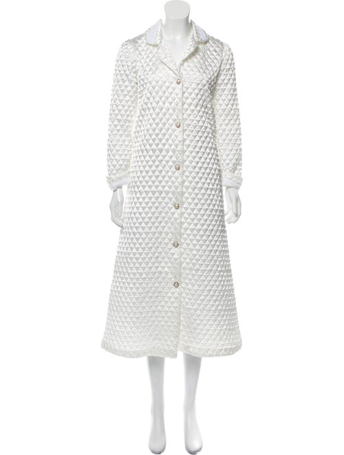 Christian Dior Vintage Quilted Robe White