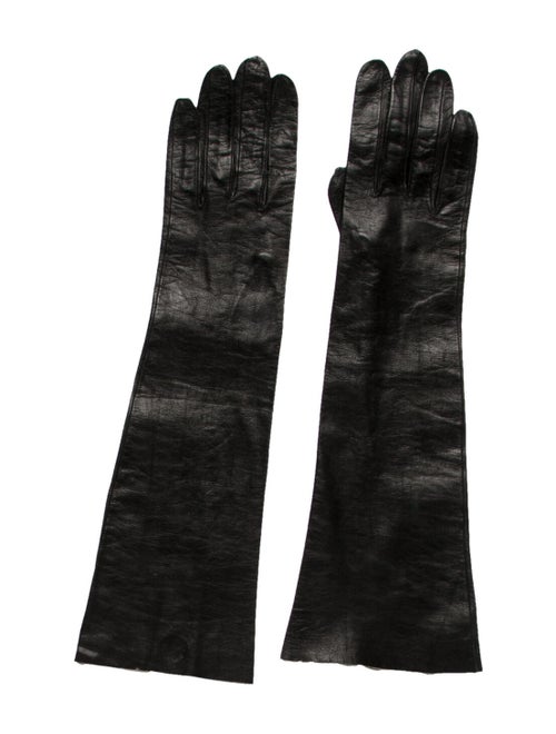 Christian Dior Leather Gloves black