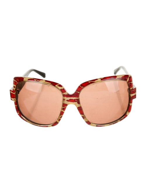 Christian Dior 60's Oversize Sunglasses Red