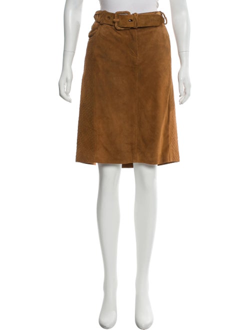 Christian Dior Suede Knee-Length Skirt