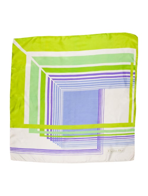 Christian Dior Printed Scarf Green