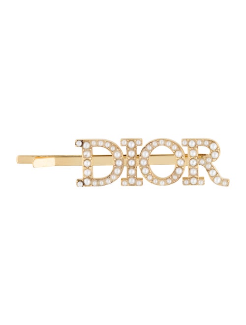 Christian Dior Revolution Logo Barrette Gold