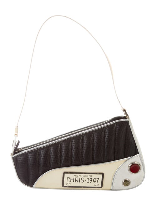 Christian Dior 1947 Montaigne Saddle Pochette Blac