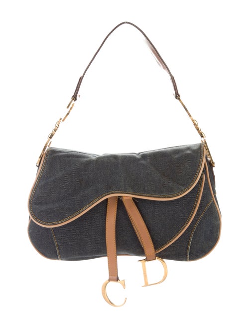 Christian Dior Denim Saddle Bag denim