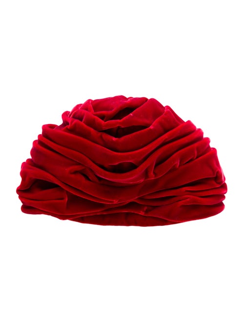 Christian Dior Velvet Vintage Turban Red