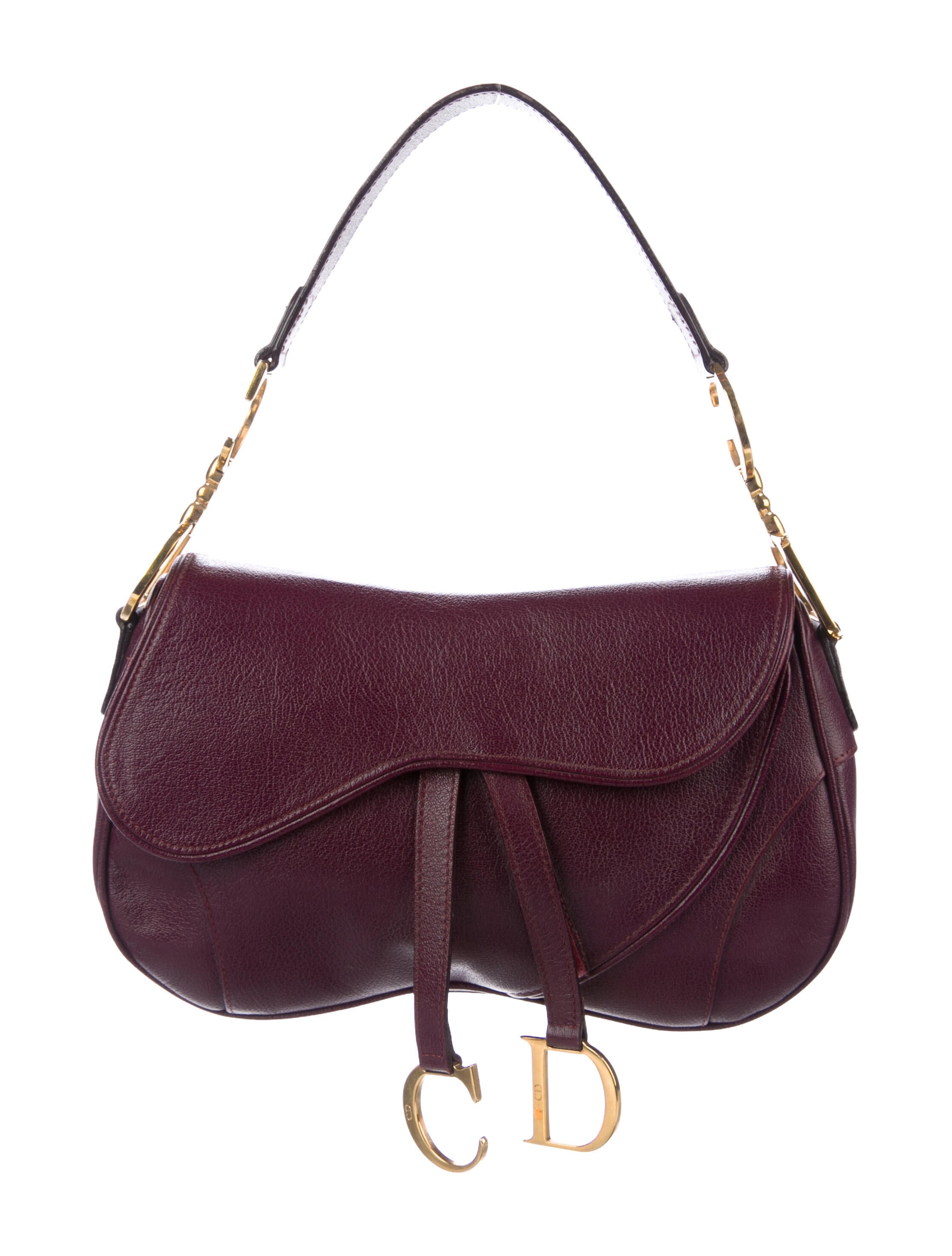 Christian Dior Leather Saddle Bag