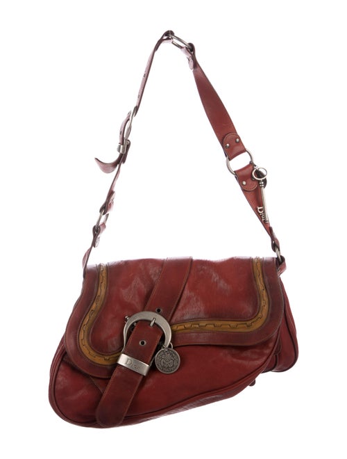 Christian Dior Gaucho Saddle Bag silver