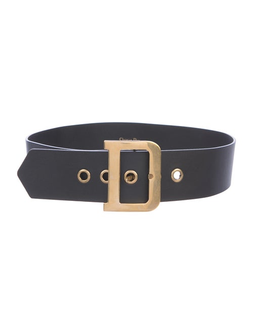 Christian Dior Diorquake Wide Leather Belt Black