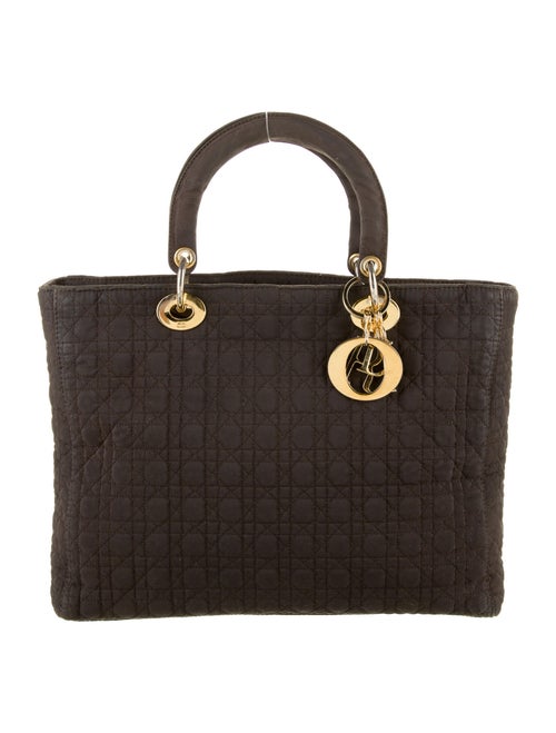 Christian Dior Vintage Large Lady Dior Bag Brown