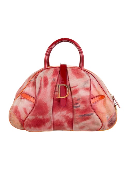 Christian Dior Double Saddle Handle Bag Metallic