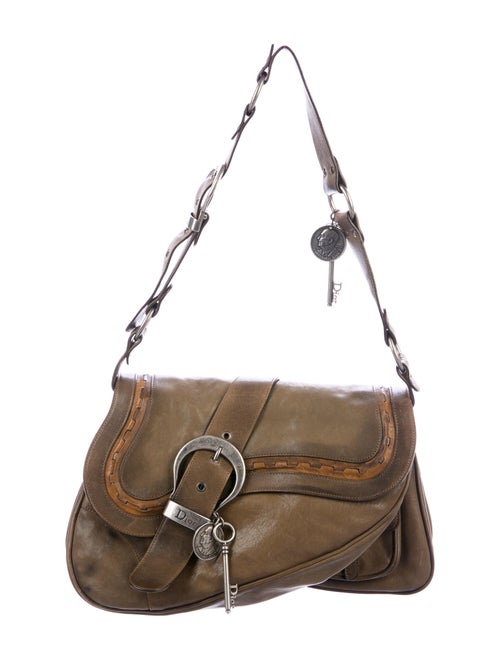 Christian Dior Gaucho Saddle Bag Silver
