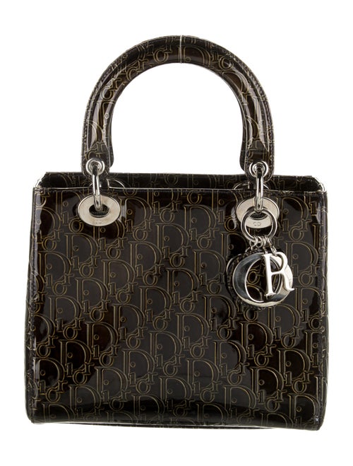 Christian Dior Medium Lady Dior Bag w/ Strap Green