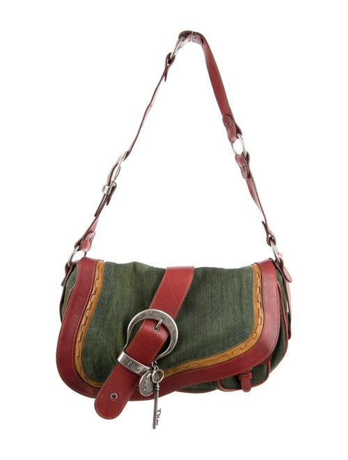 Christian Dior Gaucho Saddle Bag Green