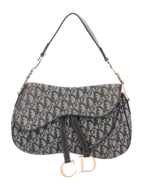 Christian Dior Vintage Diorissimo Saddle Bag Blue