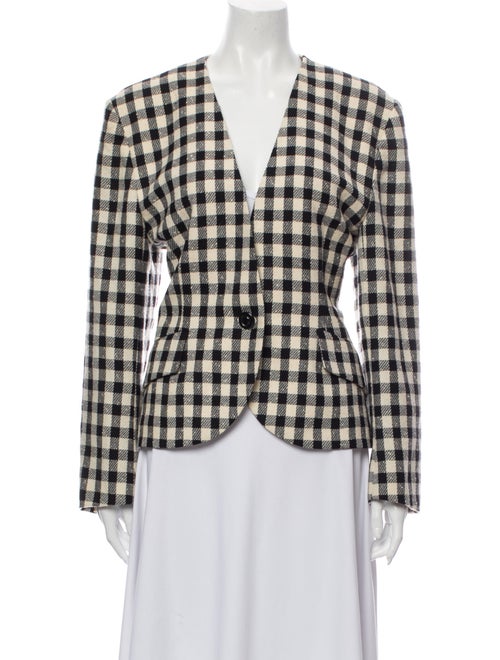 Christian Dior Vintage Plaid Print Blazer