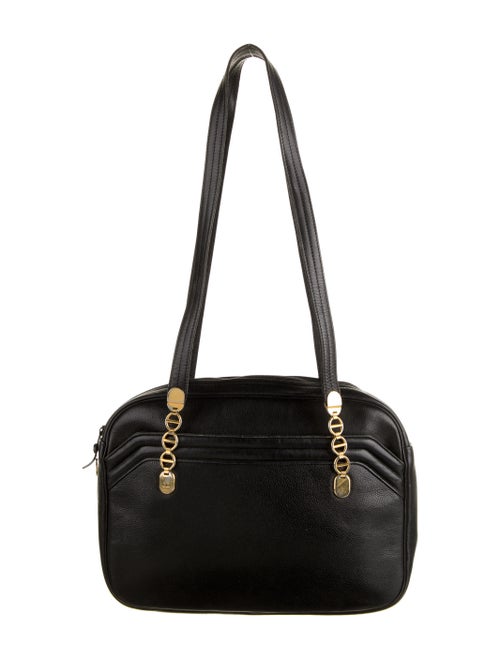 Christian Dior Vintage Leather Shoulder Bag Black