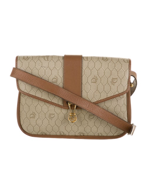 Christian Dior Vintage Honeycomb Crossbody Bag Gol