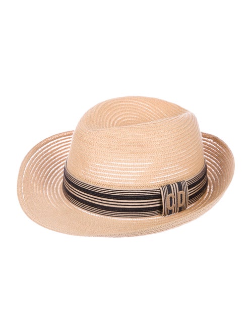 Christian Dior 2019 Raffia Fedora Hat Tan