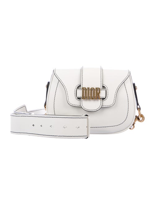 Christian Dior D-Fence Saddle Bag White