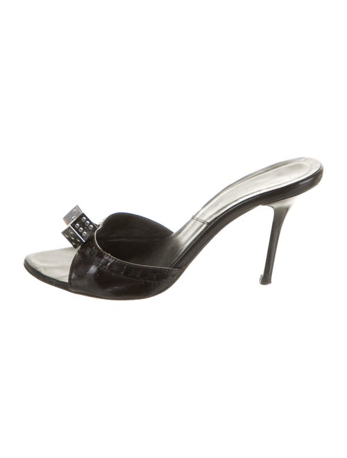 Christian Dior Leather Slides Black