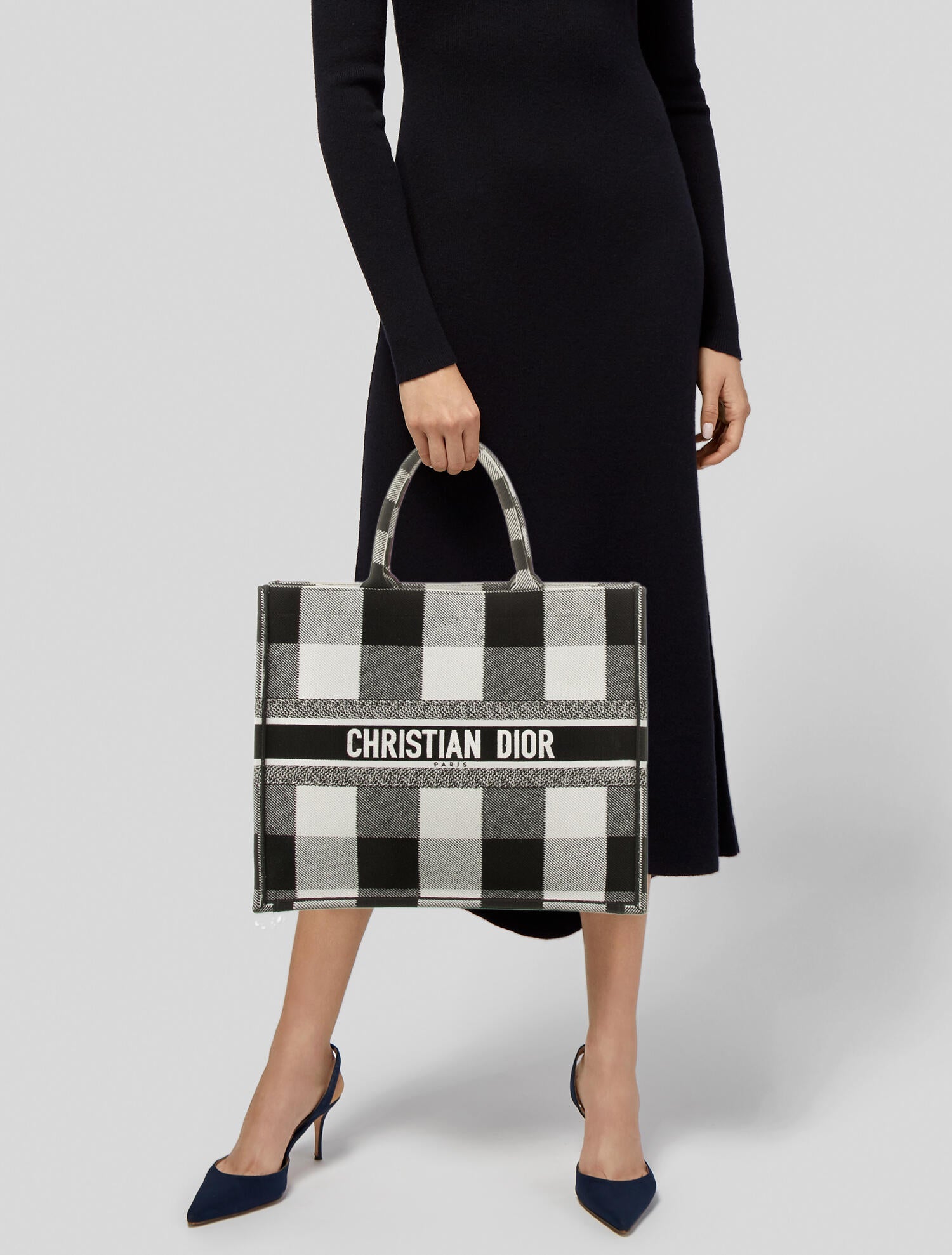 Christian Dior 2019 Checkered Book Tote