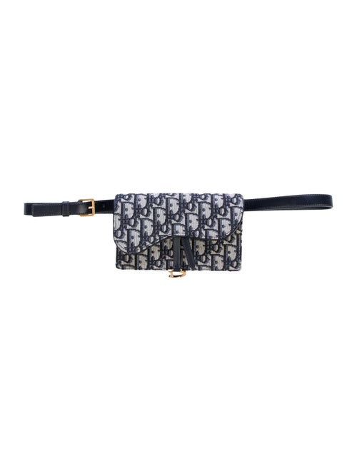 Christian Dior 2019 Oblique Saddle Belt Bag Blue