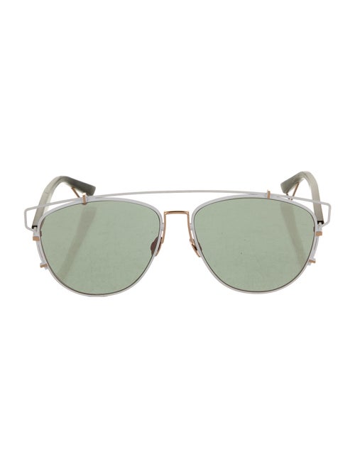 Christian Dior Technologie Aviator Sunglasses Whit
