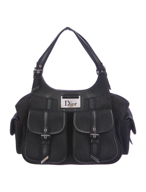 Christian Dior Diorissimo Cargo Hobo Bag Black
