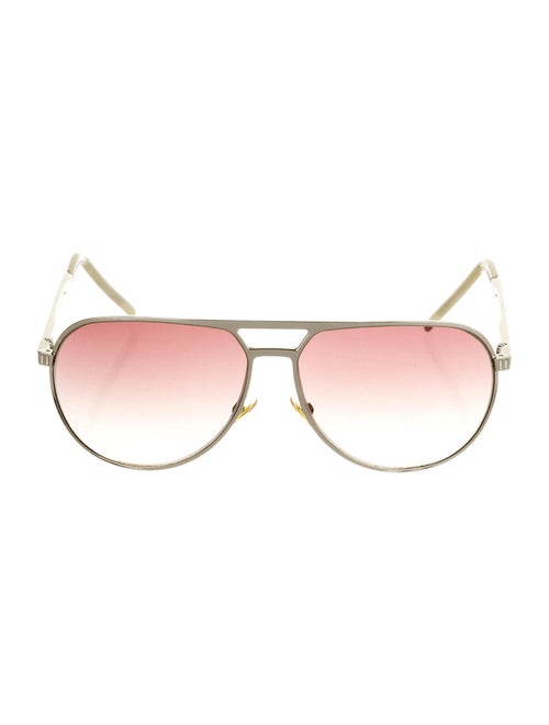 Christian Dior Christal Aviator Sunglasses Silver